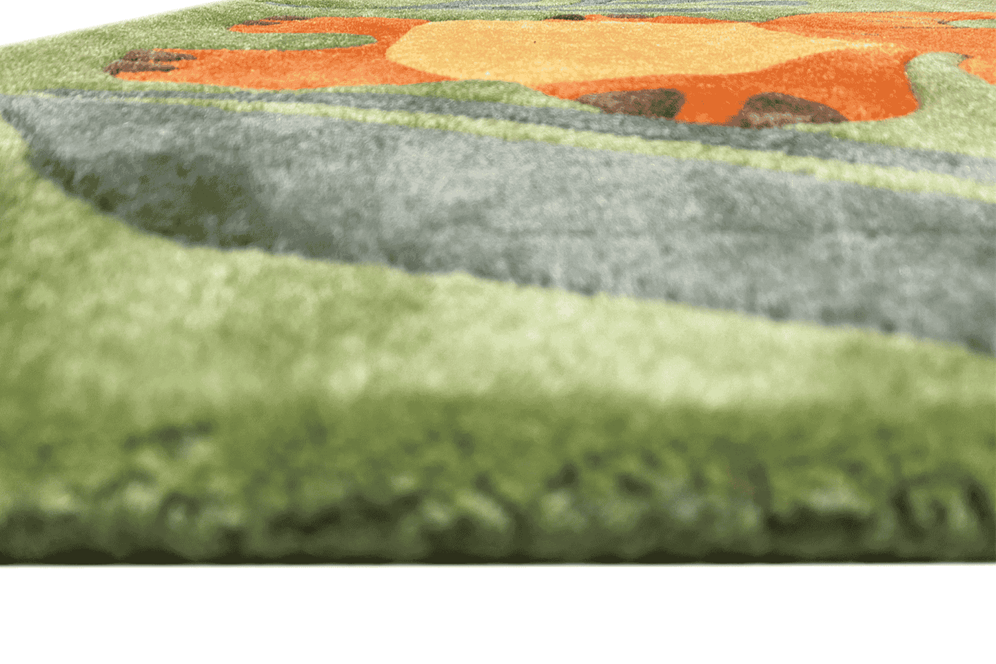 Grüner handgetufteter Kinder-Dschungel-Teppich, 120x180cm (4x6 ft) - German Carpet Shop