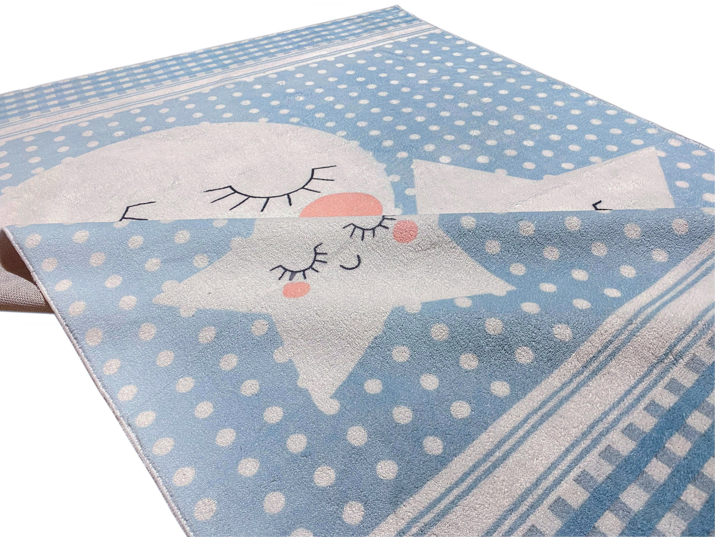 Children's Rug "Star World", blue, 90x160 cm