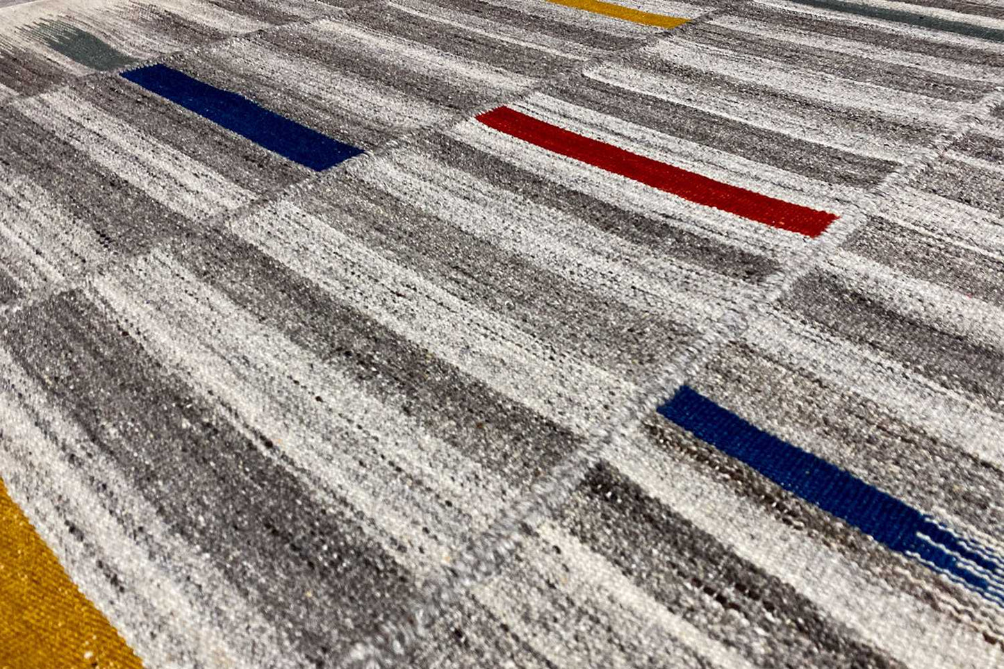 Moderne Kelim - Dhurrie - (241x154 cm) - German Carpet Shop