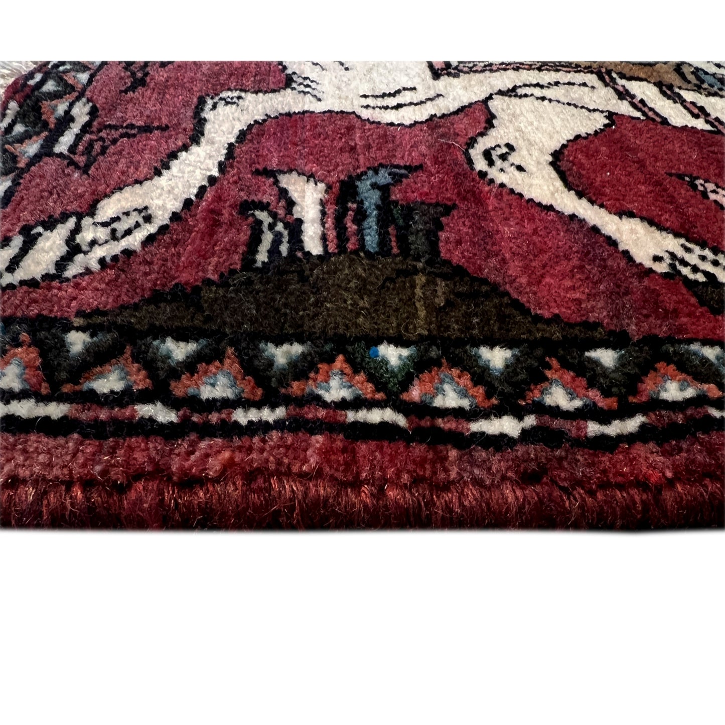 Poshti Teppich Hamedan Rot, 83x61cm - Premium Poshti Teppich from German Carpet Shop - Just €149! Shop now at German Carpet Shop
