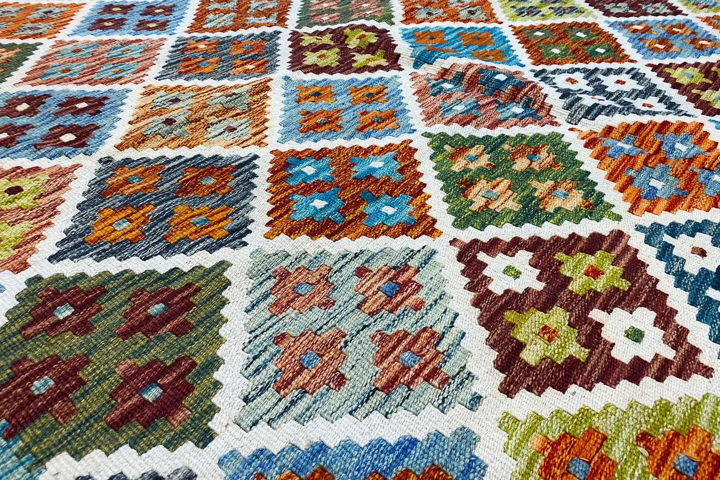 Kelim Afghan - (198x147 cm) - German Carpet Shop