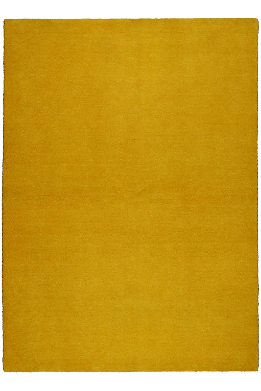 Mustard-yellow gabbeh rug, rectangular, smooth surface