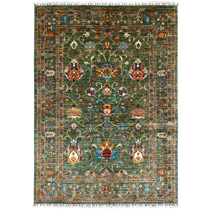 Grüner Khorjin Teppich 207x156 cm - German Carpet Shop
