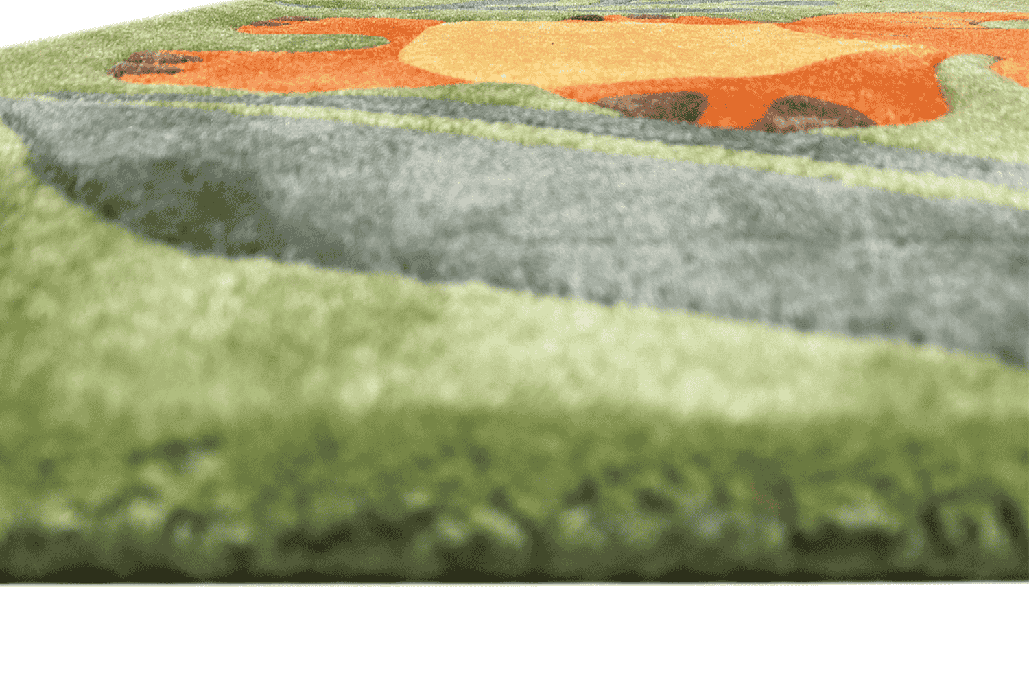 Grüner handgetufteter Kinder-Dschungel-Teppich, 120x180cm (4x6 ft) - German Carpet Shop