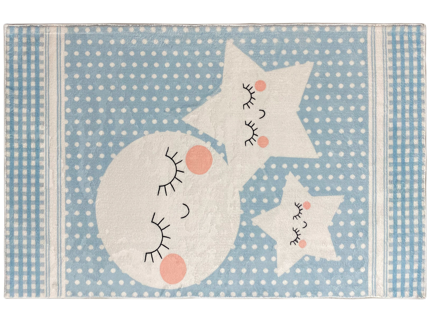 Children's Rug "Star World", blue, 90x160 cm
