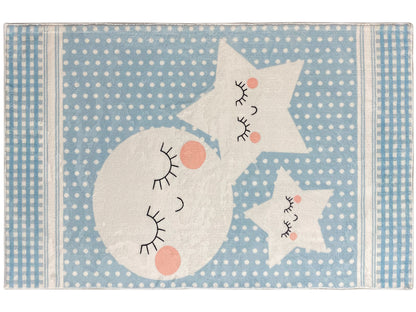 Children's Rug "Star World", blue, 90x160 cm