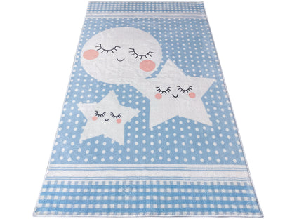 Children's Rug "Star World", blue, 160x230 cm