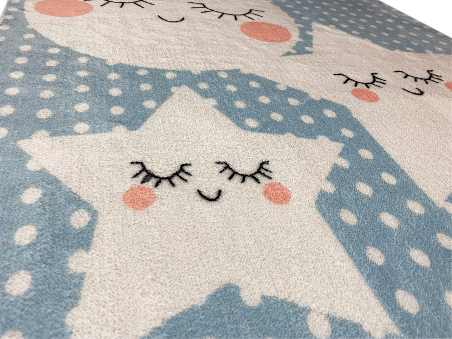 Children's Rug "Star World", blue, 90x160 cm