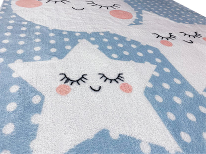 Children's Rug "Star World", blue, 90x160 cm