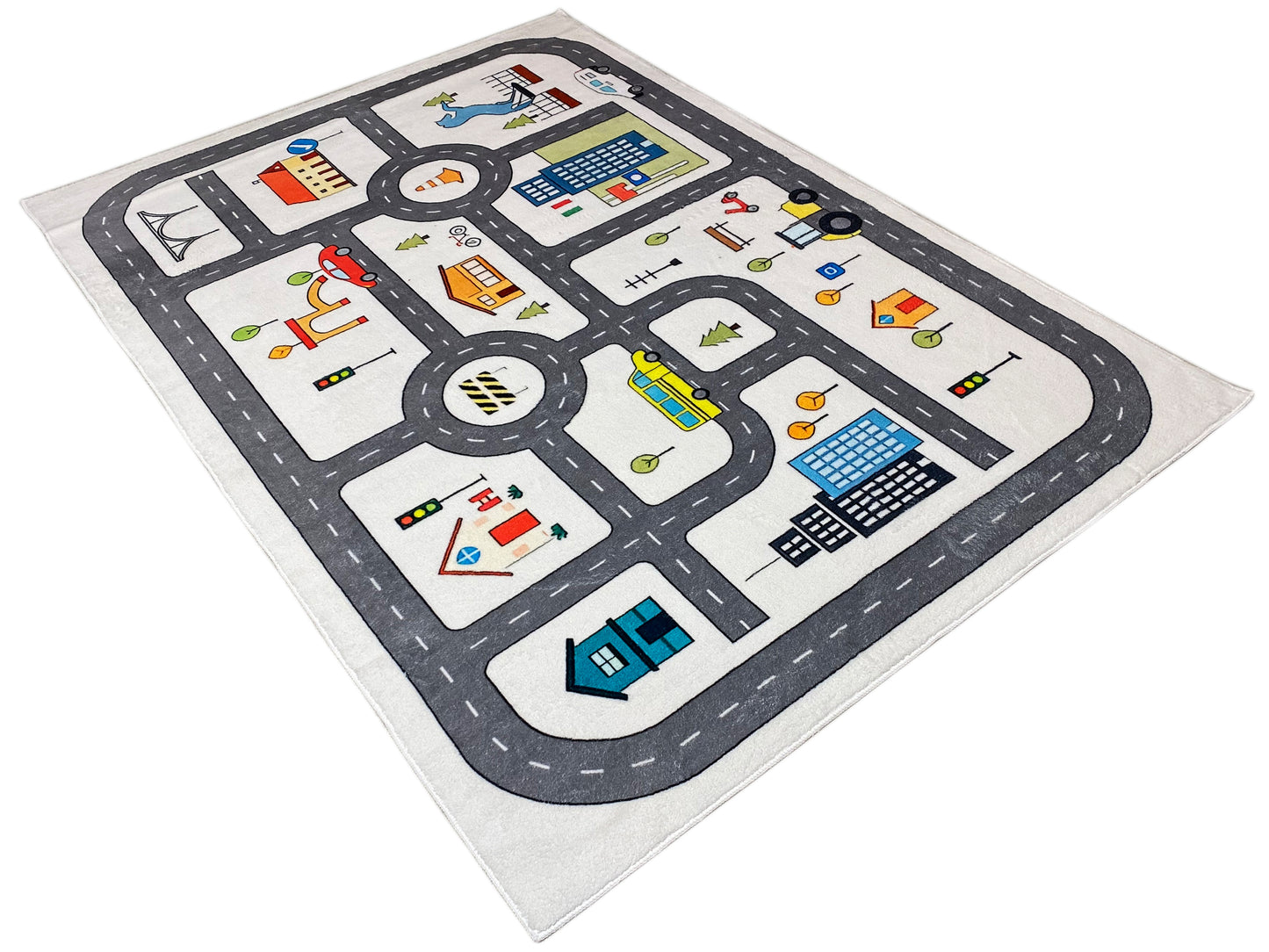Children's Rug "Street", gray, 140x200 cm