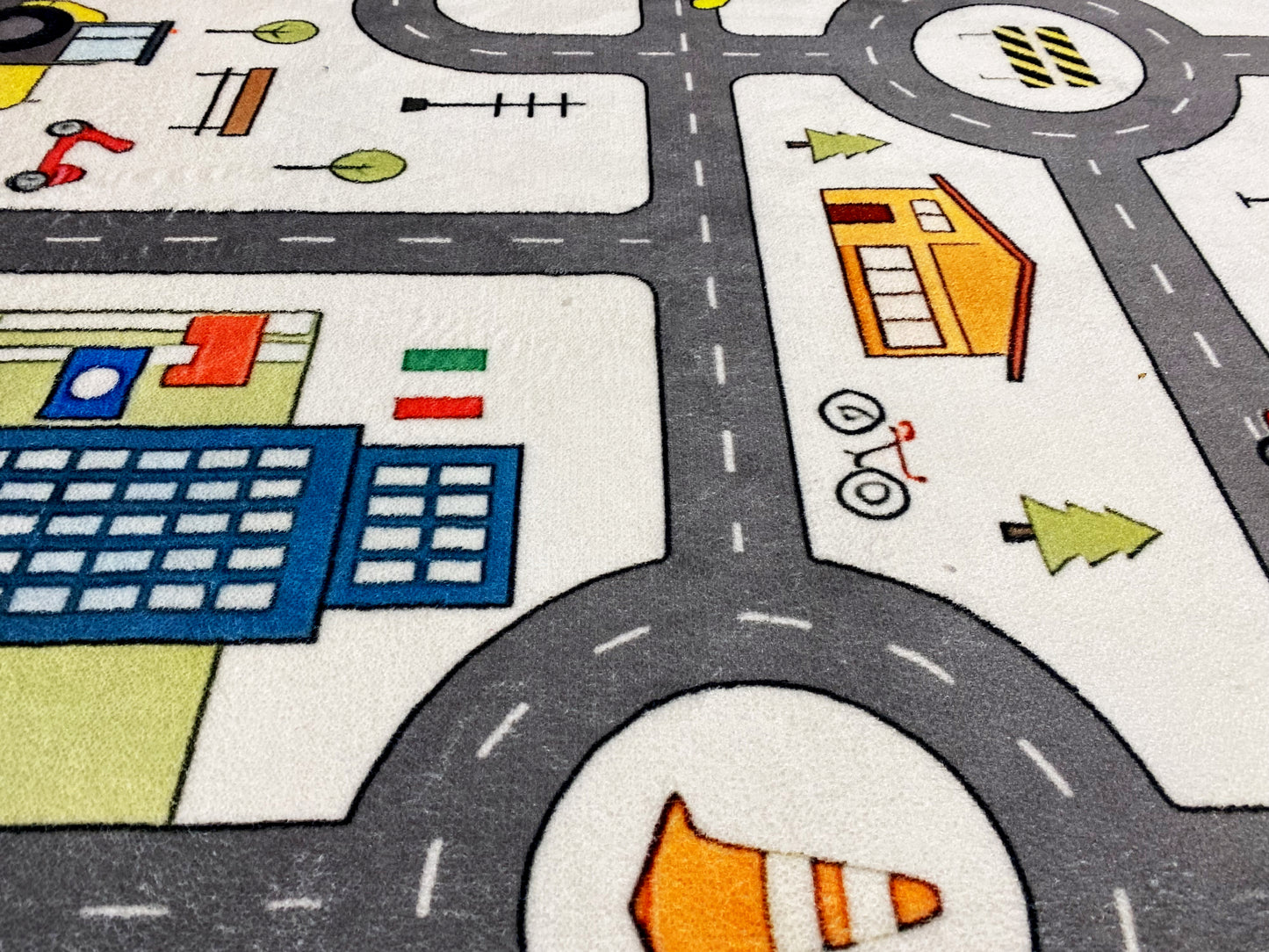 Children's Rug "Street", gray, 140x200 cm
