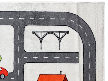 Children's Rug "Street", gray, 140x200 cm