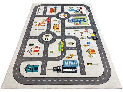 Children's Rug "Street", gray, 160x230 cm