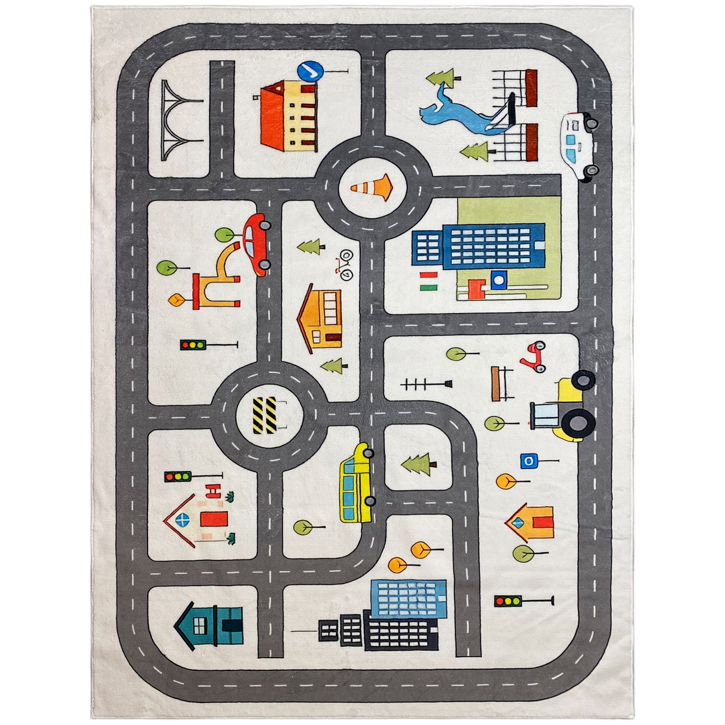 Children's Rug "Street", gray, 160x230 cm
