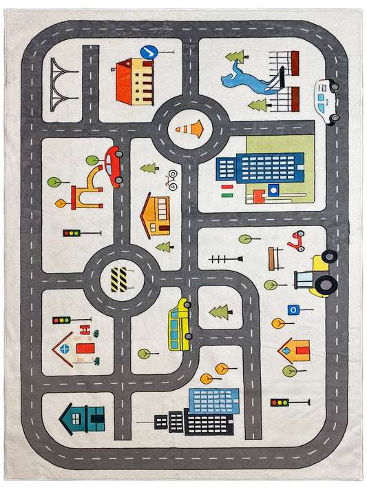 Children's Rug "Street", gray, 160x230 cm