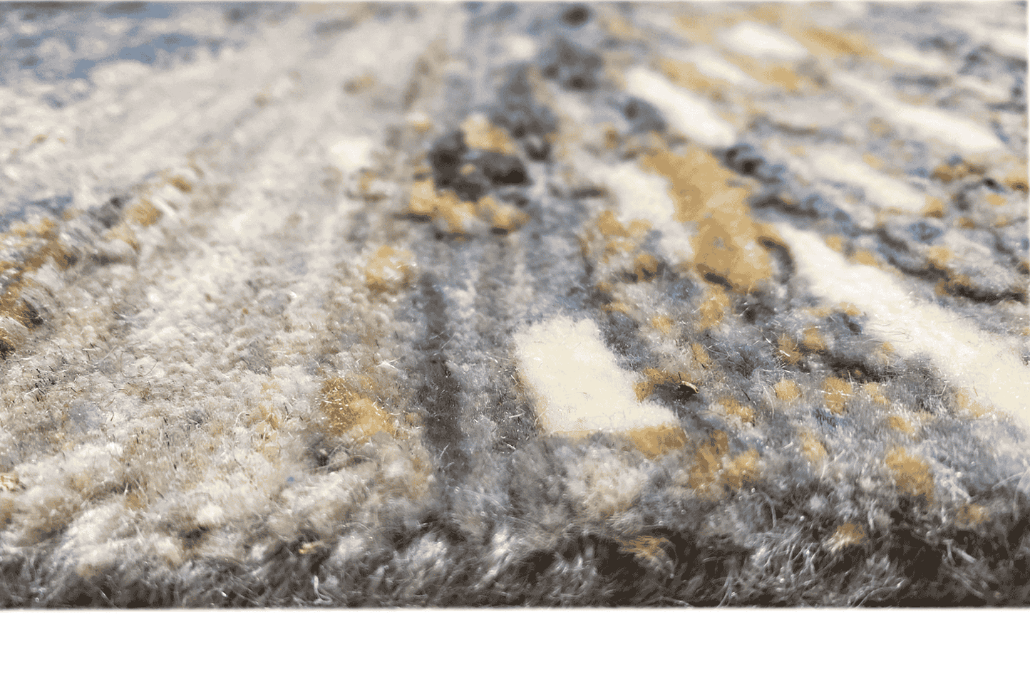 Moderner Multicolor Abstrakter Designer Teppich - Handgefertigt aus Wolle/Viskose, 199x153 cm (6.5x5 ft) - German Carpet Shop