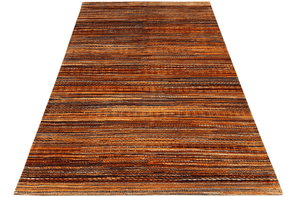 Gabbeh Luri Streifen Multicolor Handgeknüpfter Teppich - 239x160 cm (7.8x5.2 ft) - 100% Wolle - German Carpet Shop