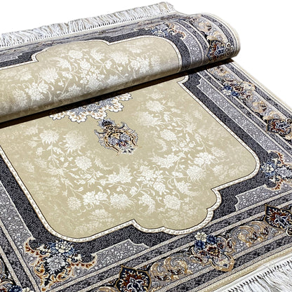 Bodenbelag Teppich 160x230cm maschinell gewebt mit elegantem Medaillon-Design