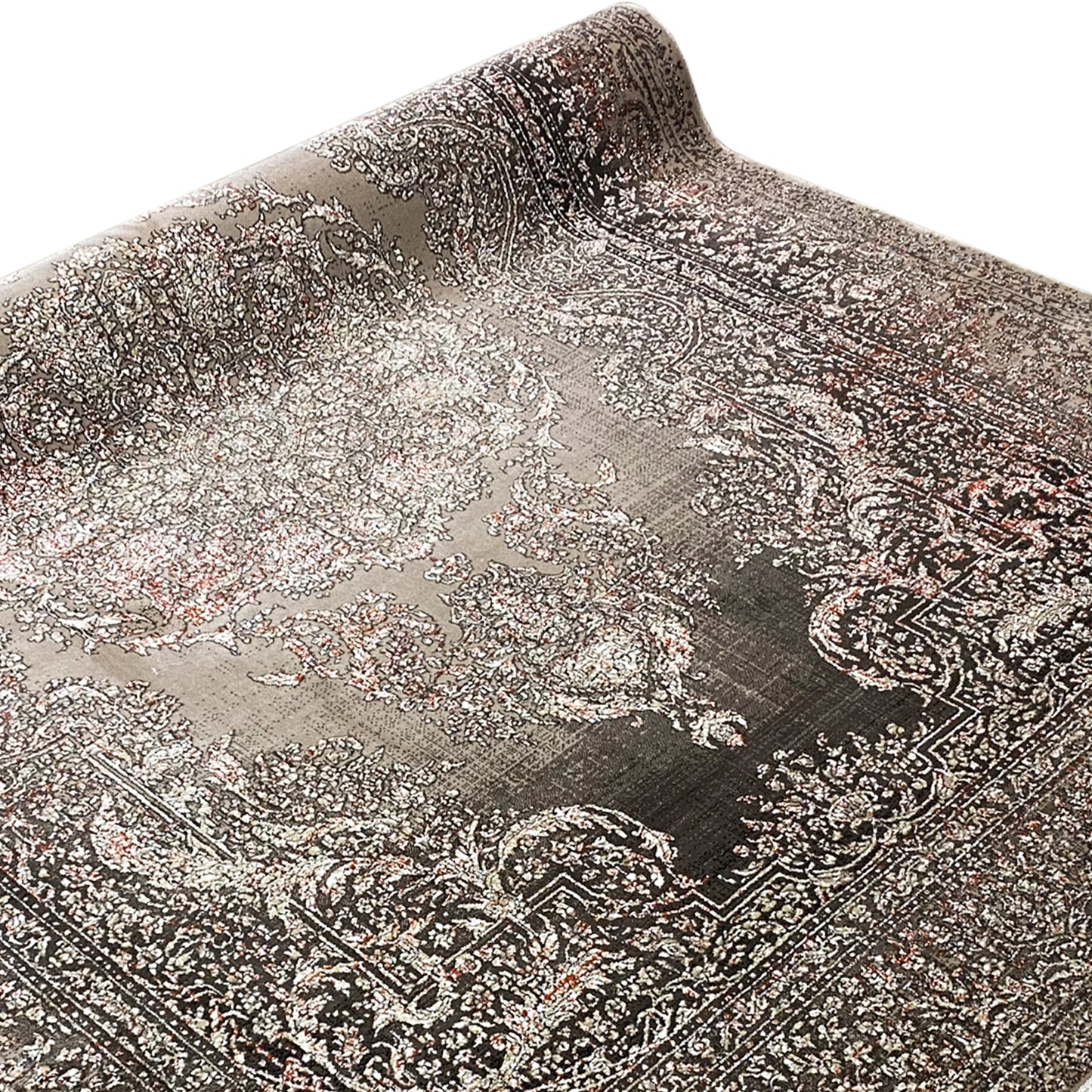 Silver-Maroon Carpet 170x240cm