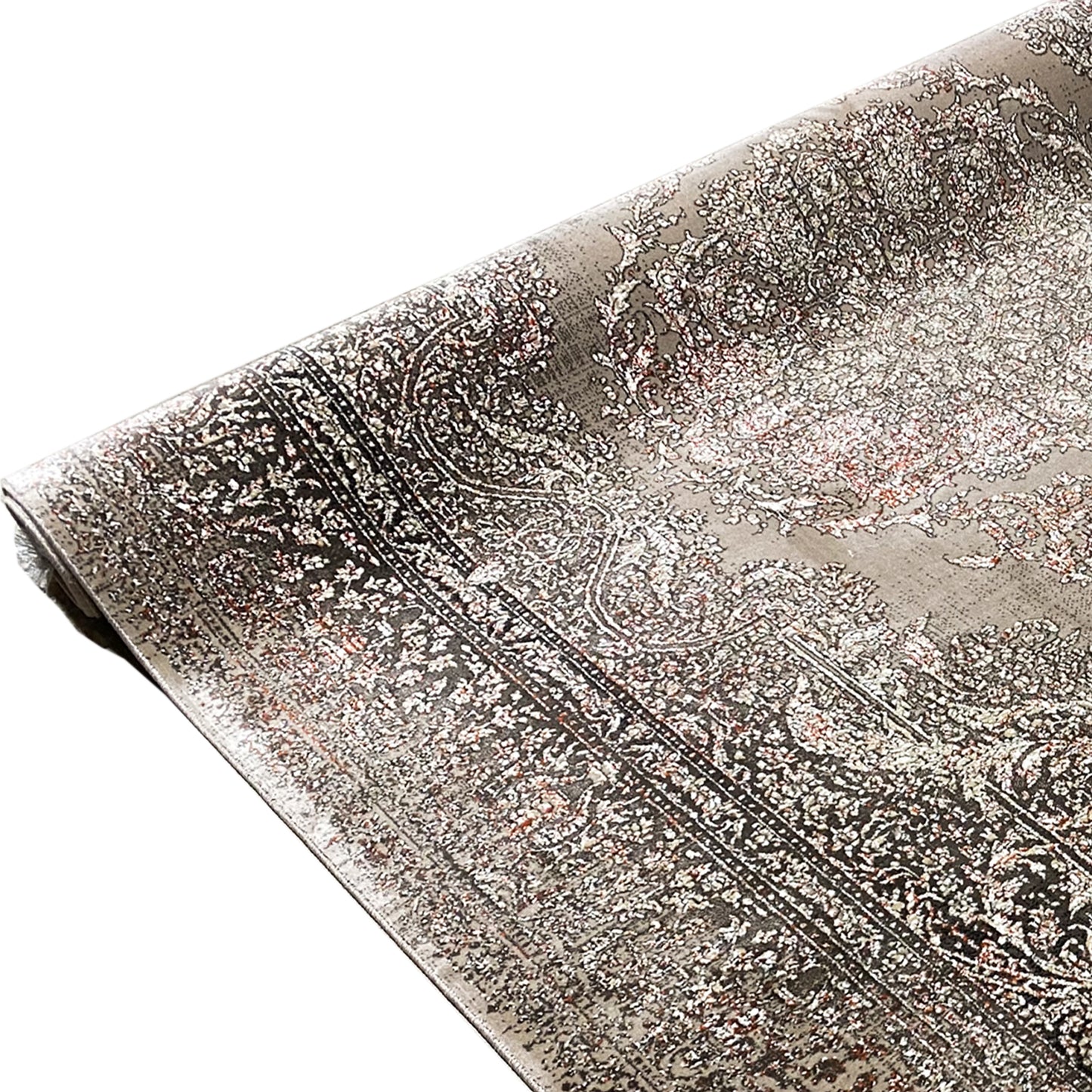 Silver-Maroon Carpet 170x240cm