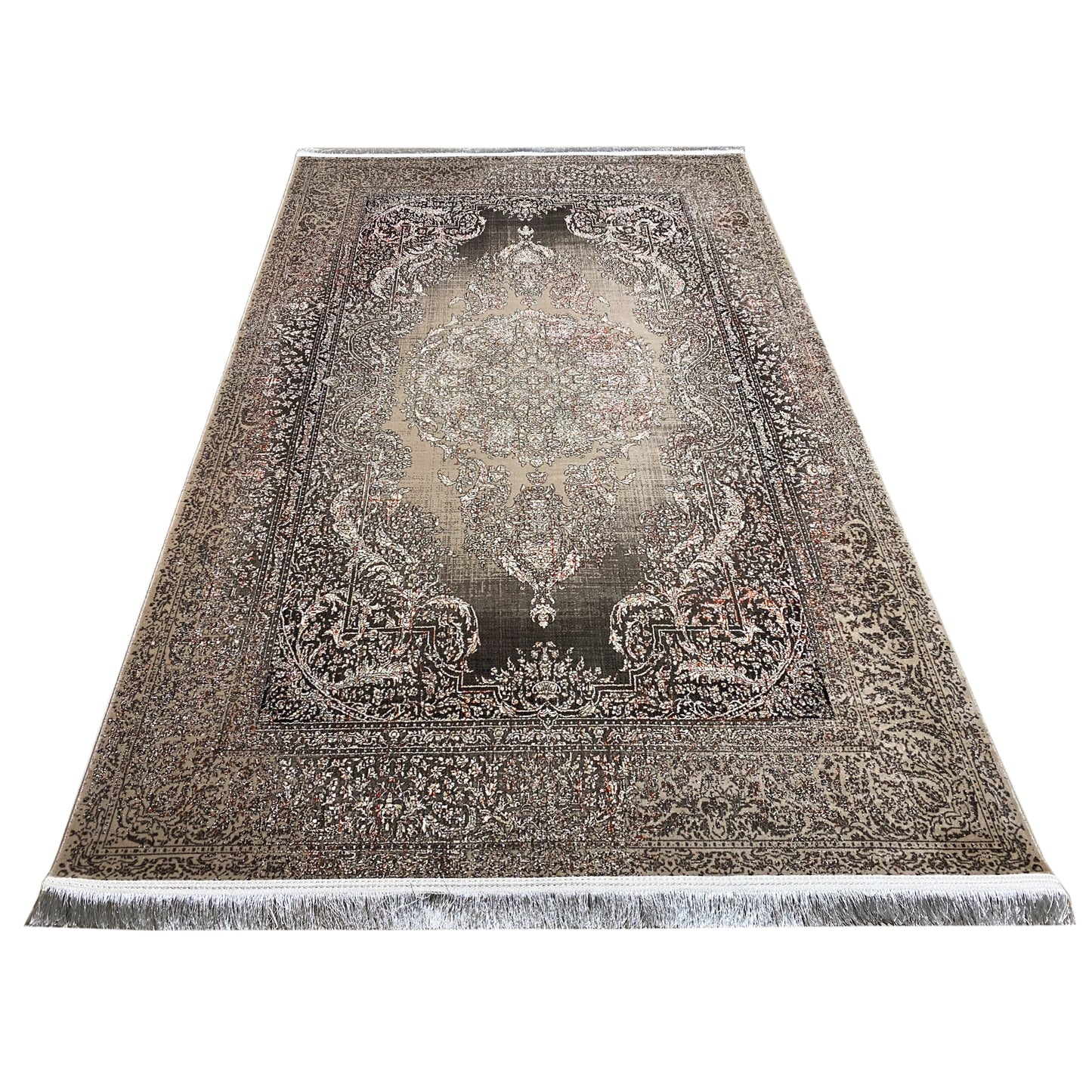 Silver-Maroon Carpet 170x240cm