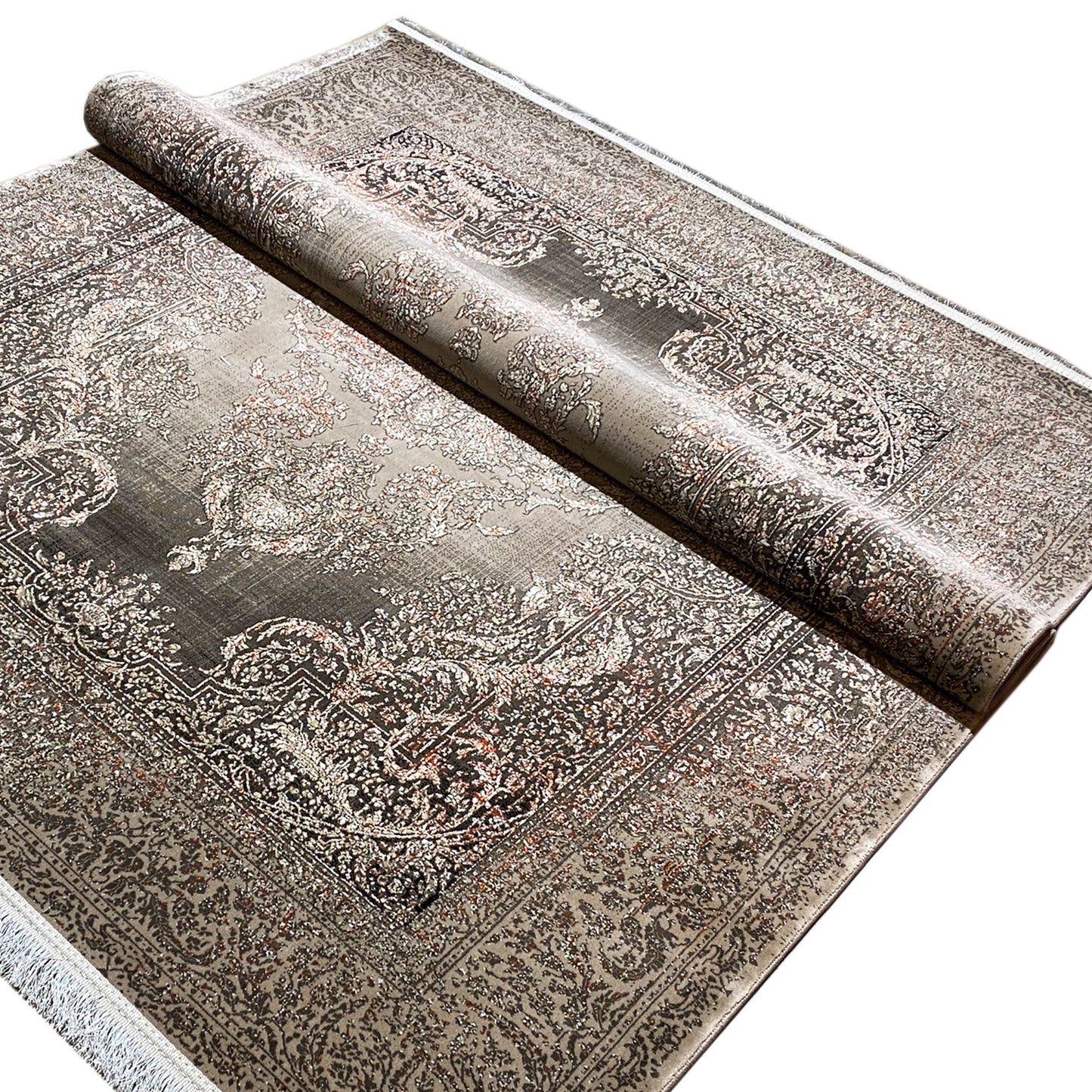 Silver-Maroon Carpet 170x240cm