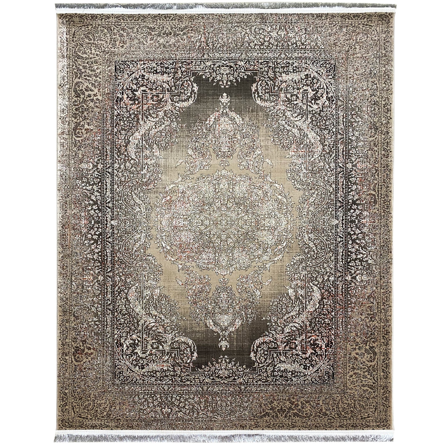 Silver-Maroon Carpet 170x240cm