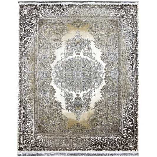 Cream-Silver Carpet 170x240cm