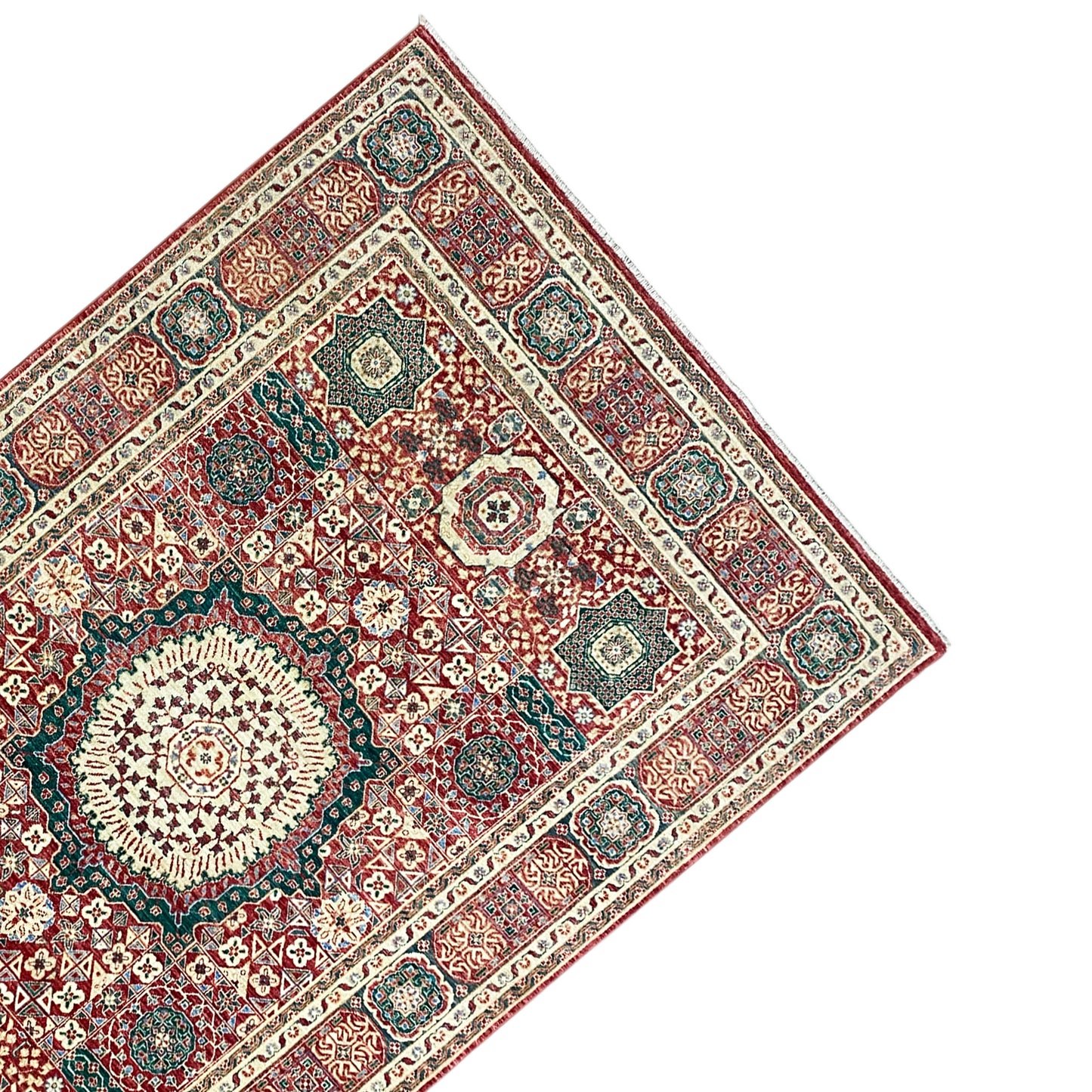 Roter Mamluk Teppich 246x161 cm - German Carpet Shop