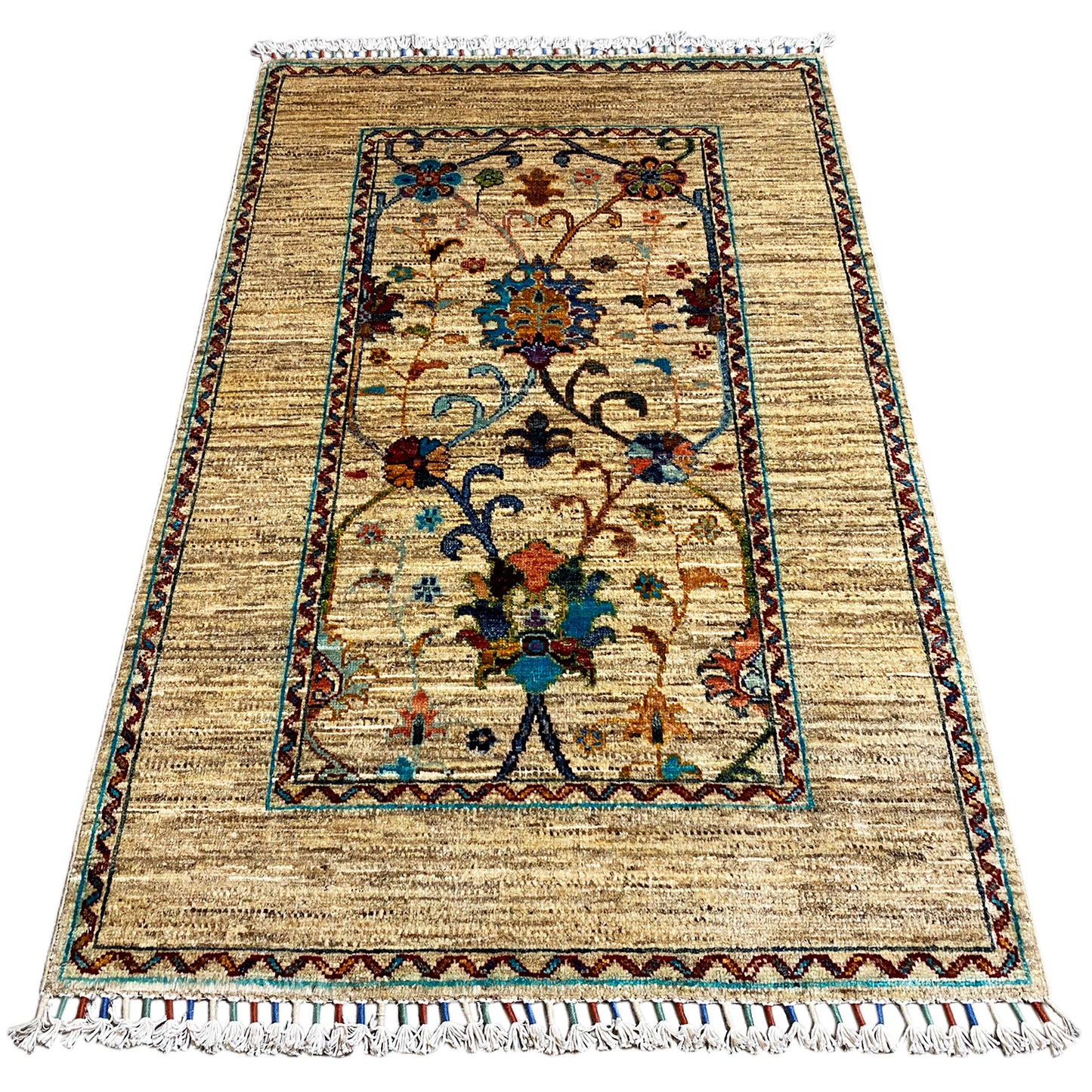 Beiger Khorjin Teppich 126x85 cm - German Carpet Shop