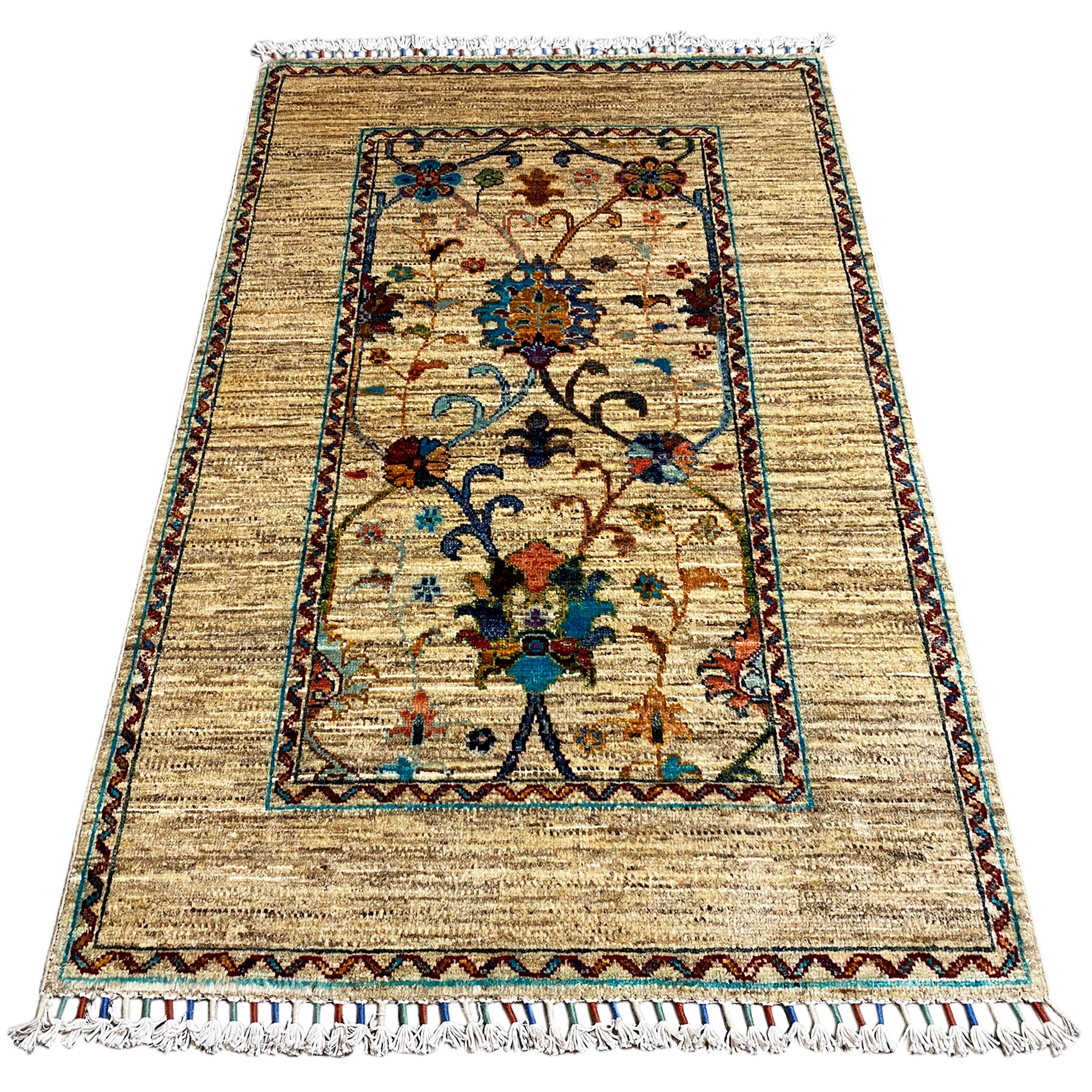 Beiger Khorjin Teppich 126x85 cm - German Carpet Shop