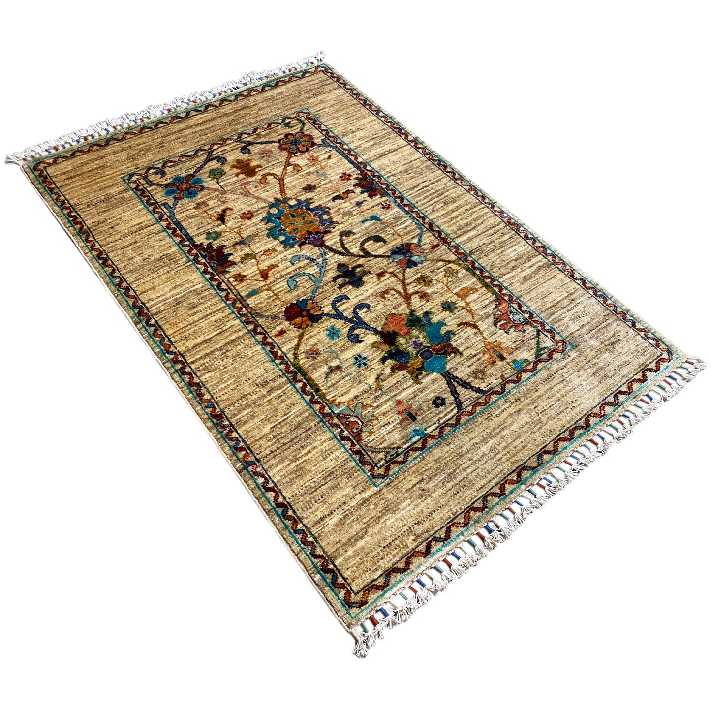 Beiger Khorjin Teppich 126x85 cm - German Carpet Shop
