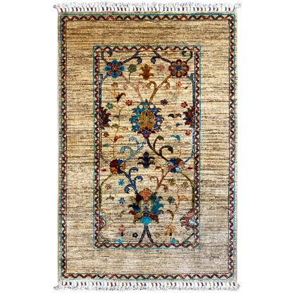 Beiger Khorjin Teppich 126x85 cm - German Carpet Shop