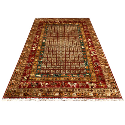 Roter Khorjin Teppich 282x211 cm - German Carpet Shop