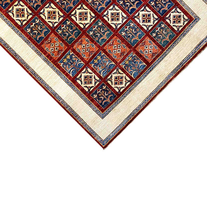Khorjin-Teppich - Geometrisches Blumendesign, 258x185 cm - German Carpet Shop