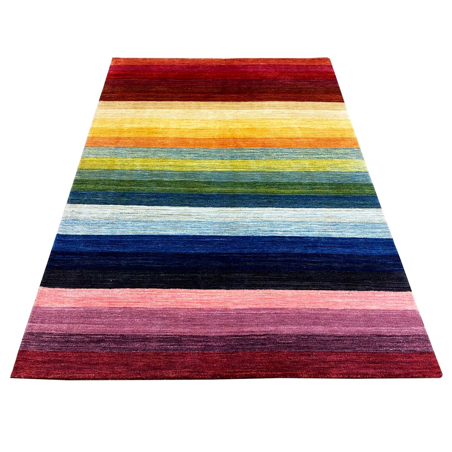 Regenbogen Gabbeh Teppich - 241x169 cm - German Carpet Shop