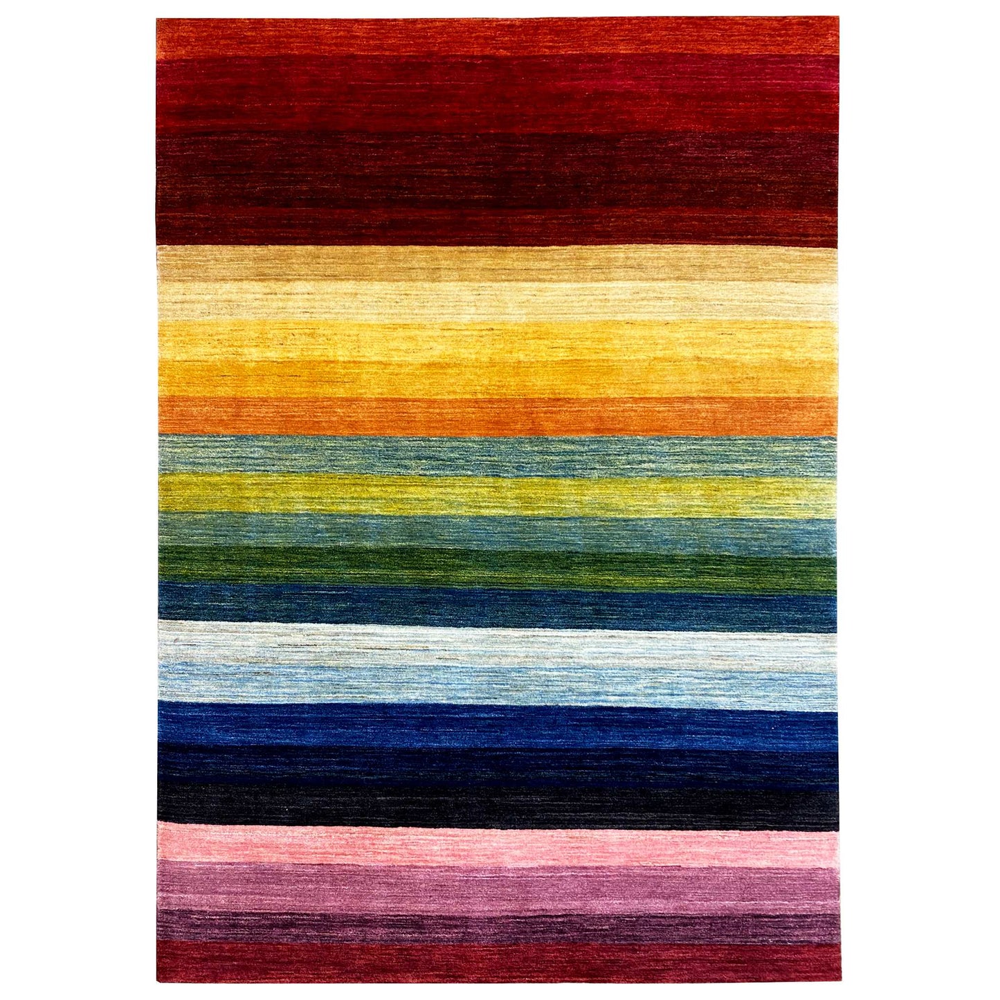Regenbogen Gabbeh Teppich - 241x169 cm - German Carpet Shop