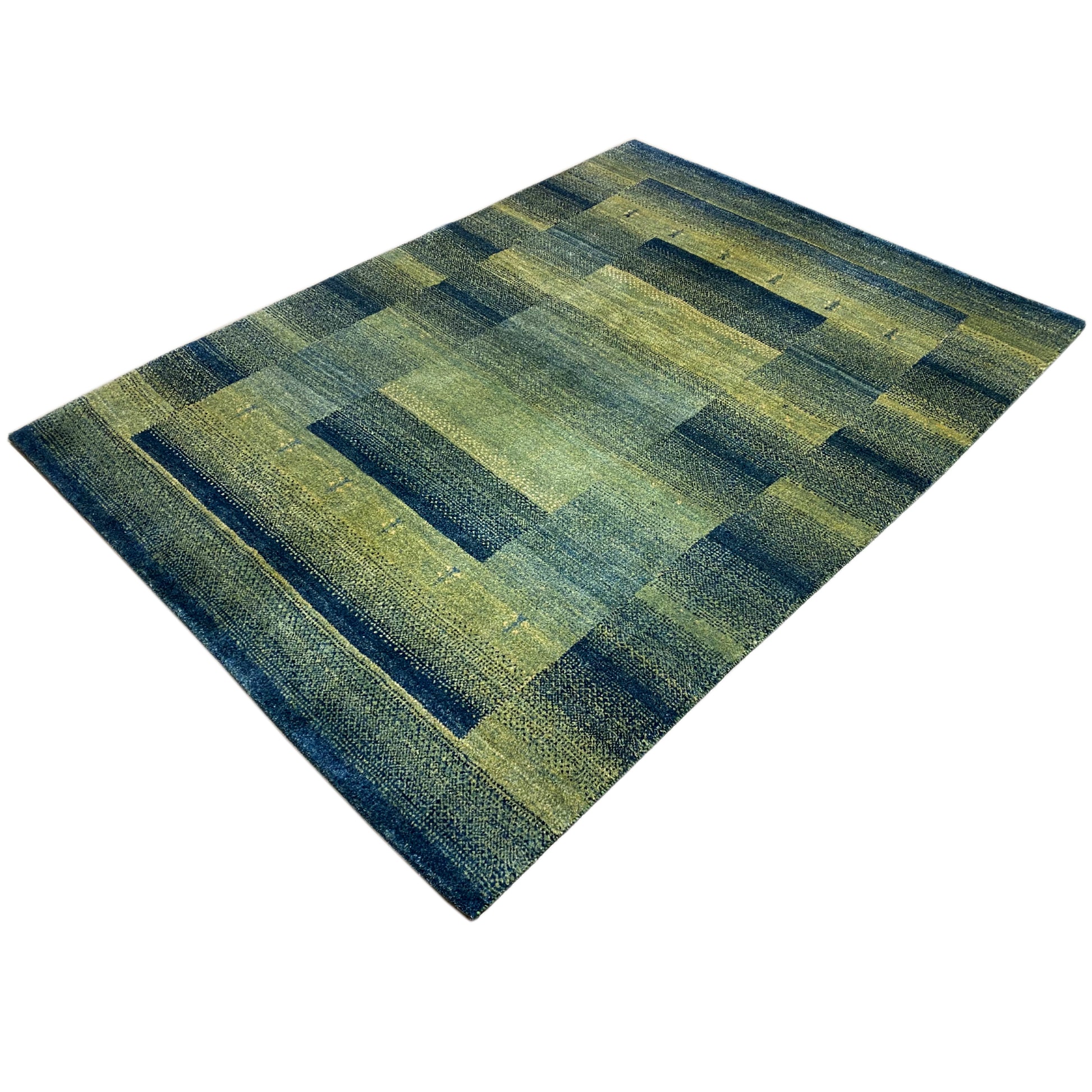 Gabbeh Teppich Grün/Grün 201x146 cm - German Carpet Shop