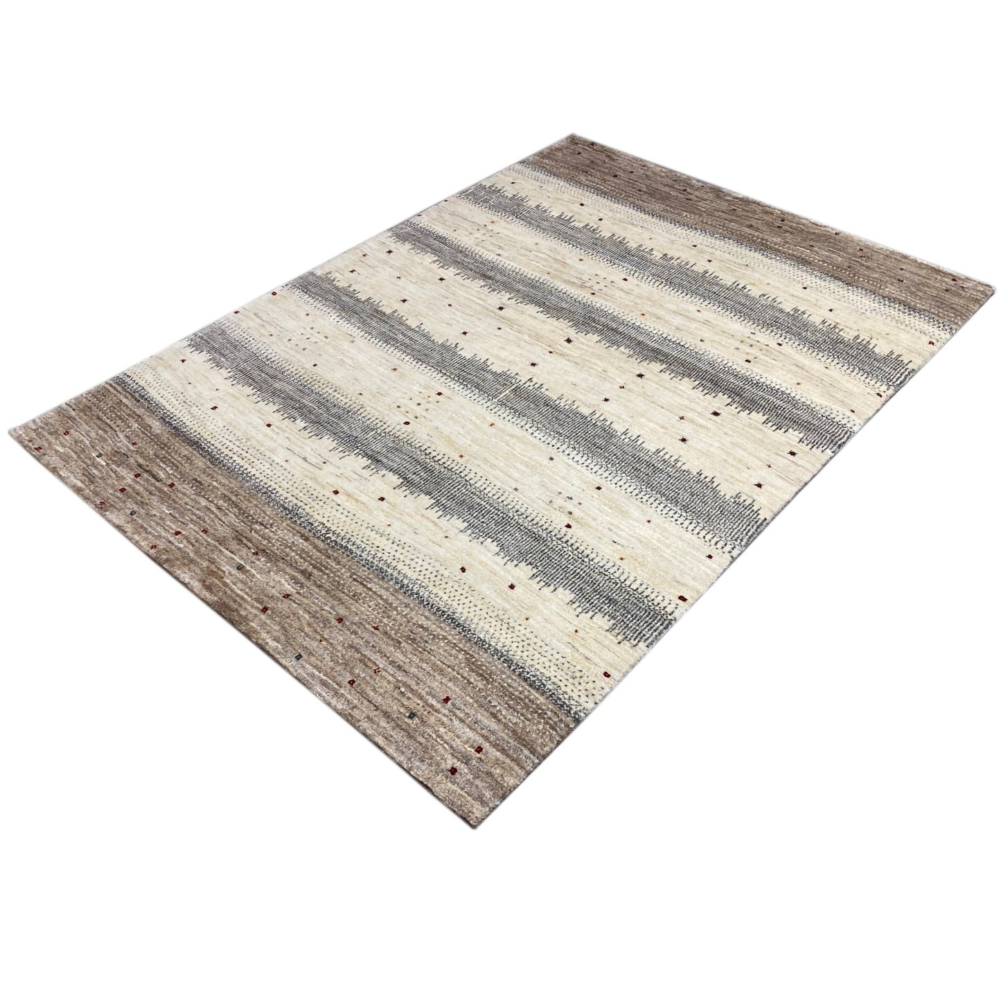 Gabbeh Teppich Beige 198x145 cm - German Carpet Shop