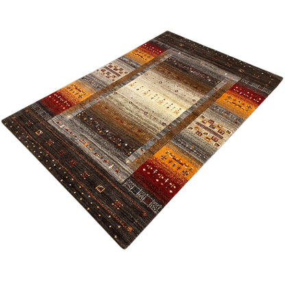 Gabbeh Teppich Braun 201x137 cm - German Carpet Shop