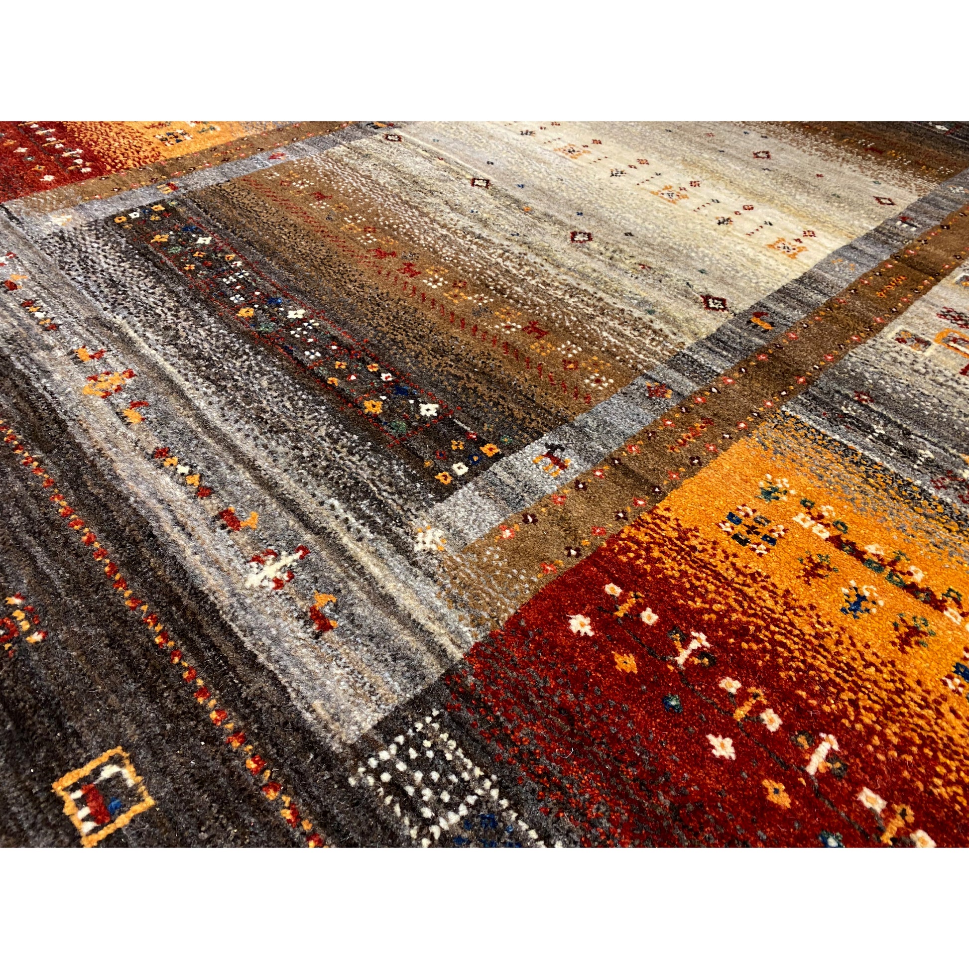 Gabbeh Teppich Braun 201x137 cm - German Carpet Shop