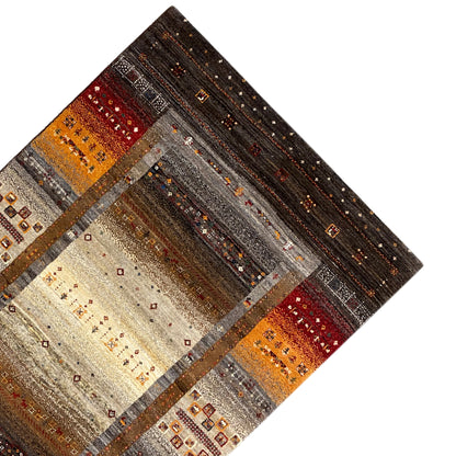 Gabbeh Teppich Braun 201x137 cm - German Carpet Shop