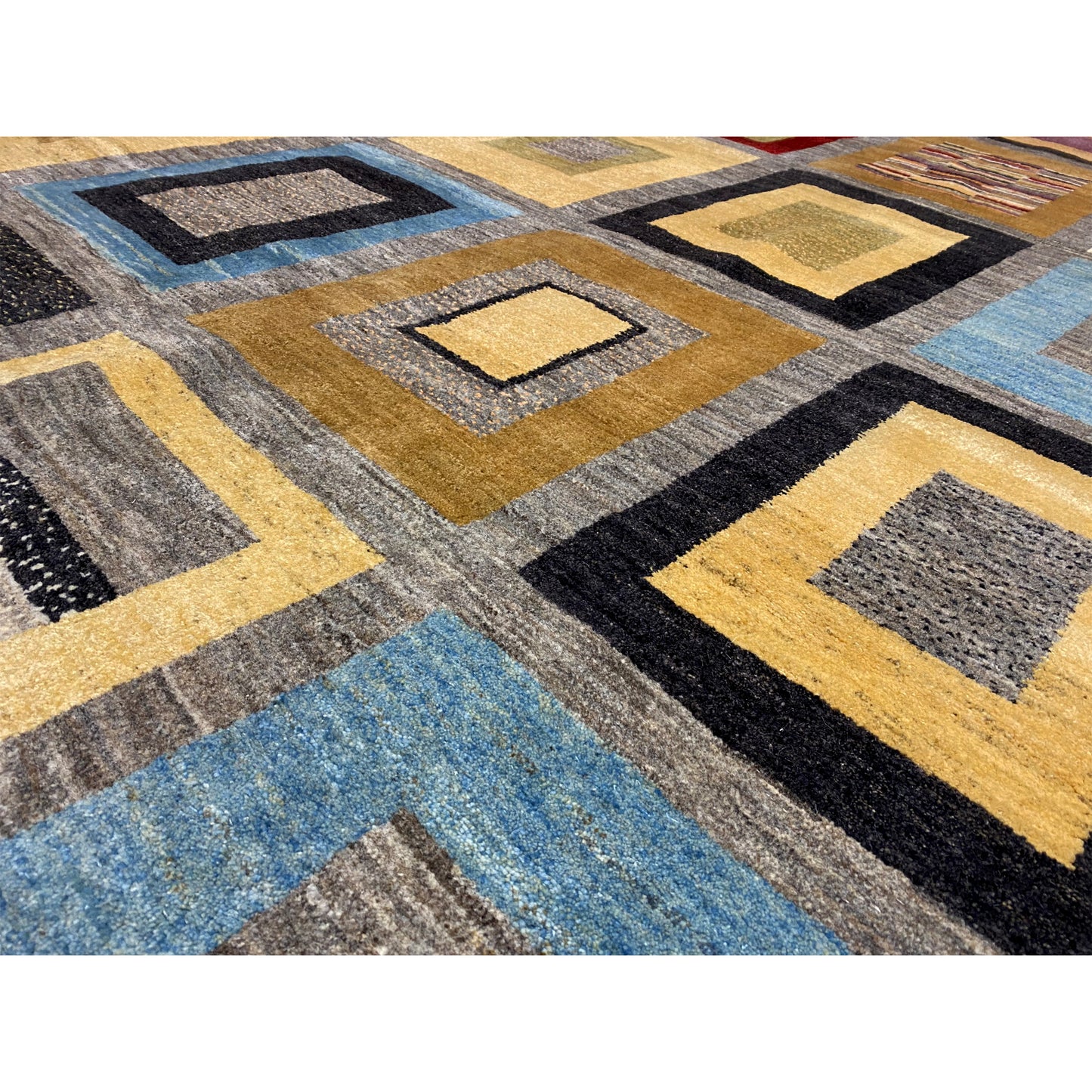 Gabbeh Exklusiver Teppich Grau 300x195 cm - German Carpet Shop