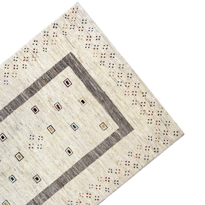 Gabbeh Teppich Beige 197x145 cm - German Carpet Shop