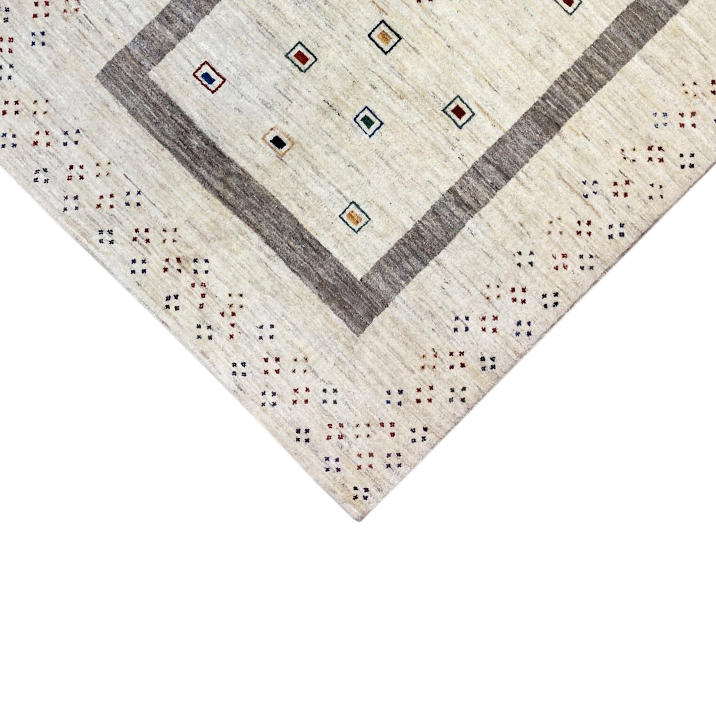 Gabbeh Teppich Beige 197x145 cm - German Carpet Shop