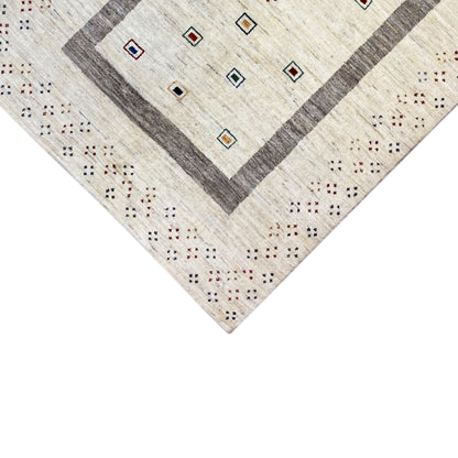 Gabbeh Teppich Beige 197x145 cm - German Carpet Shop