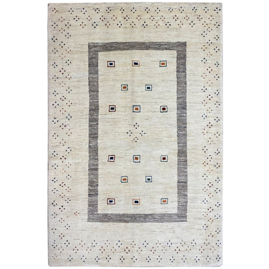 Gabbeh Teppich Beige 206x148 cm - German Carpet Shop
