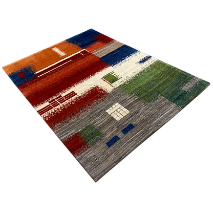 Gabbeh Teppich Bunt 201x150 cm - German Carpet Shop