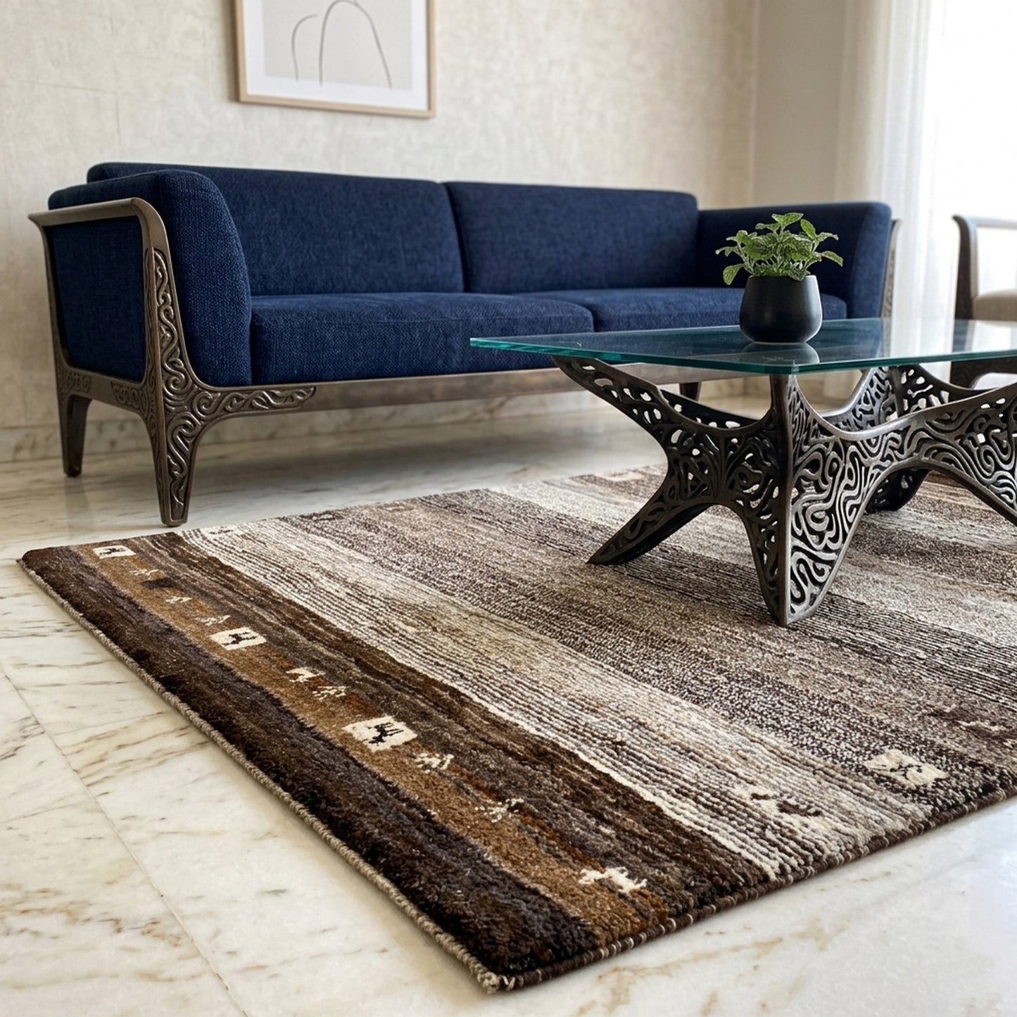 Gabbeh Rug 198x156 cm