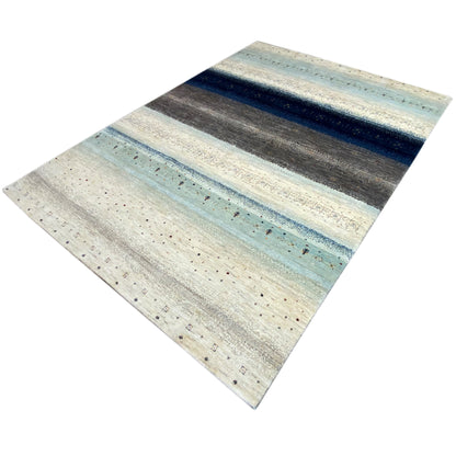 Gabbeh Exklusiver Teppich Blau/Grau 290x198 cm - German Carpet Shop